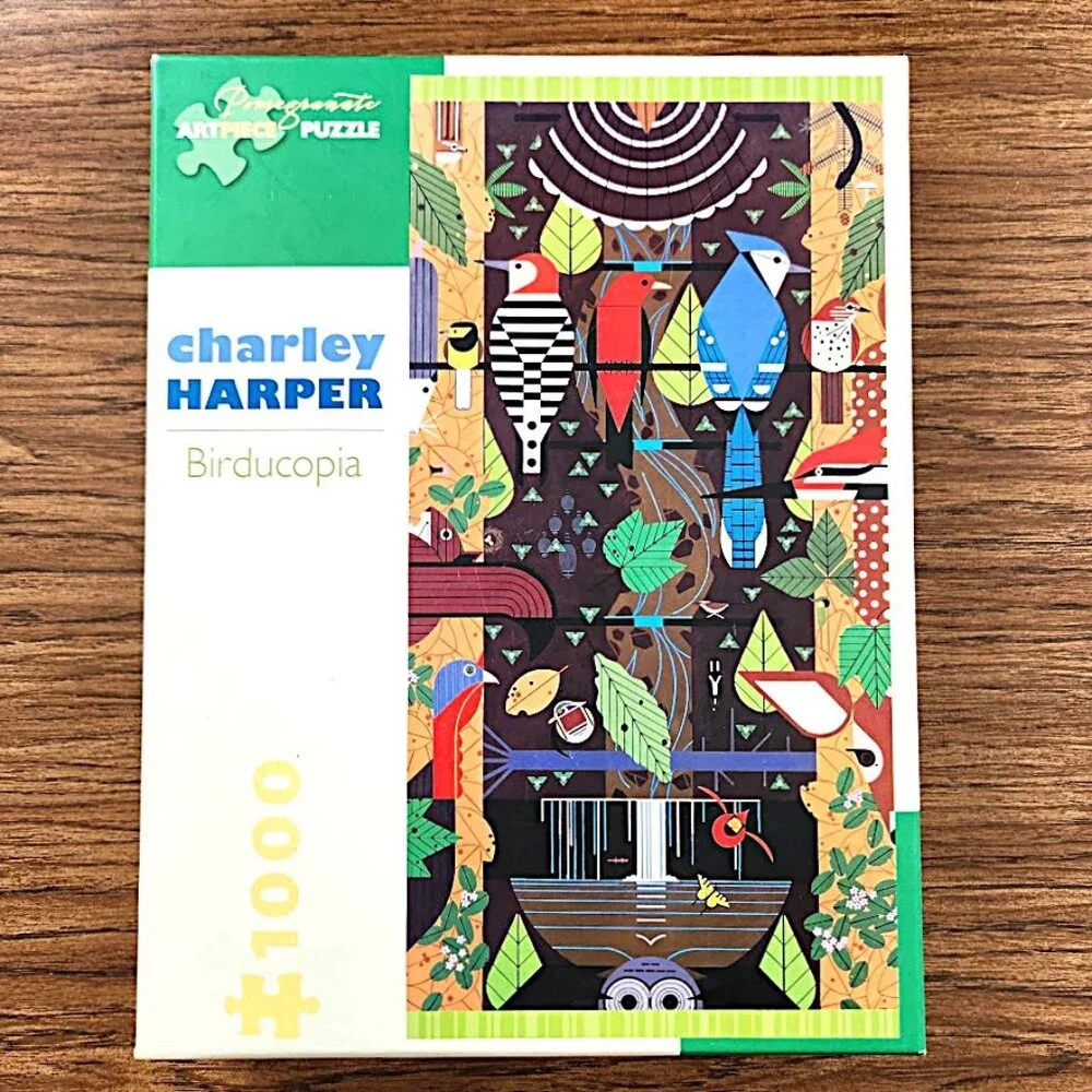 Charley Harper 1000 Piece Jigsaw Puzzle Birducopia Birds Jigsaw Puzzle Bird Blue